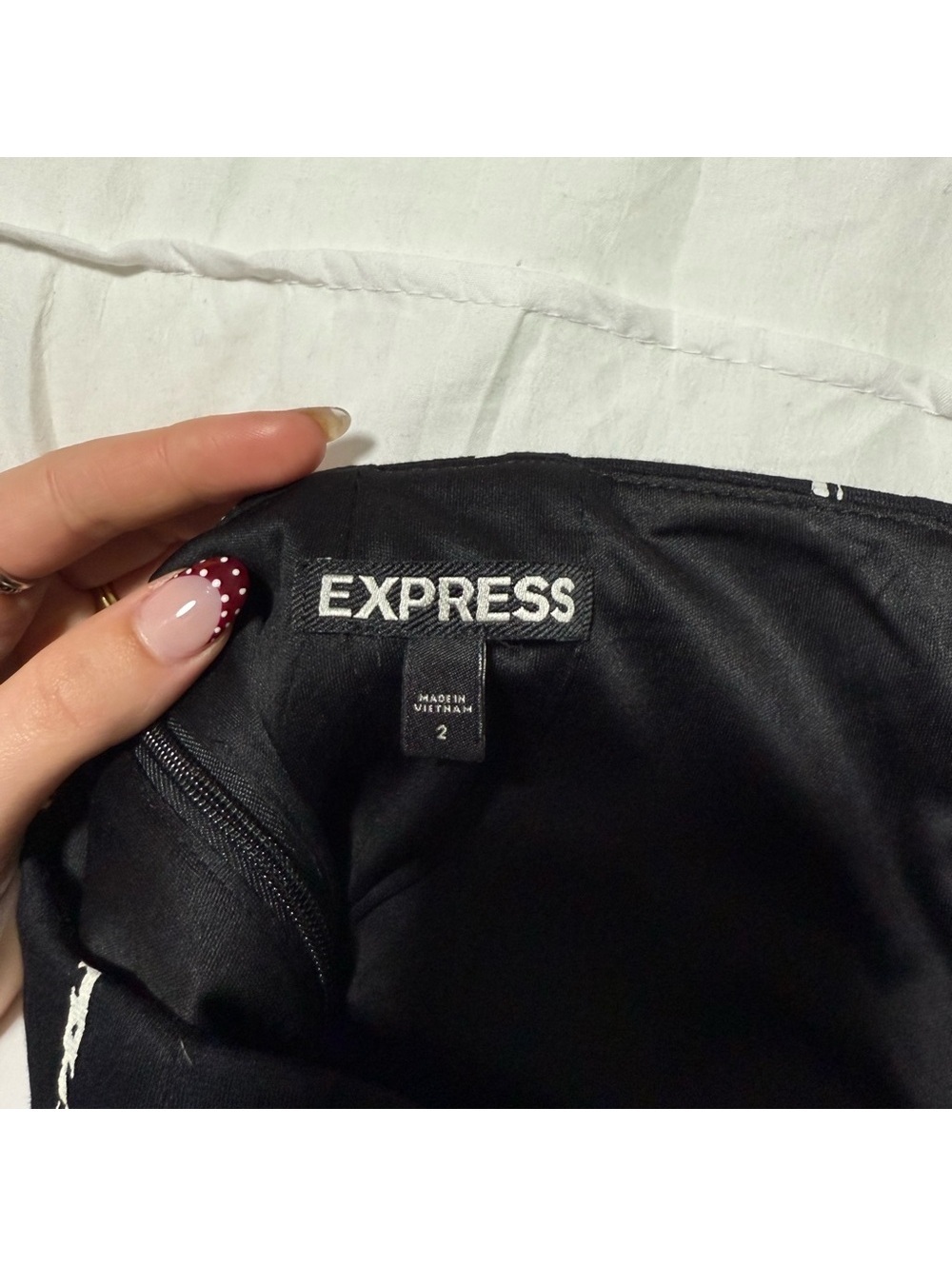 Express Black and White Checkered Pencil Skirt - Picture 3 of 3